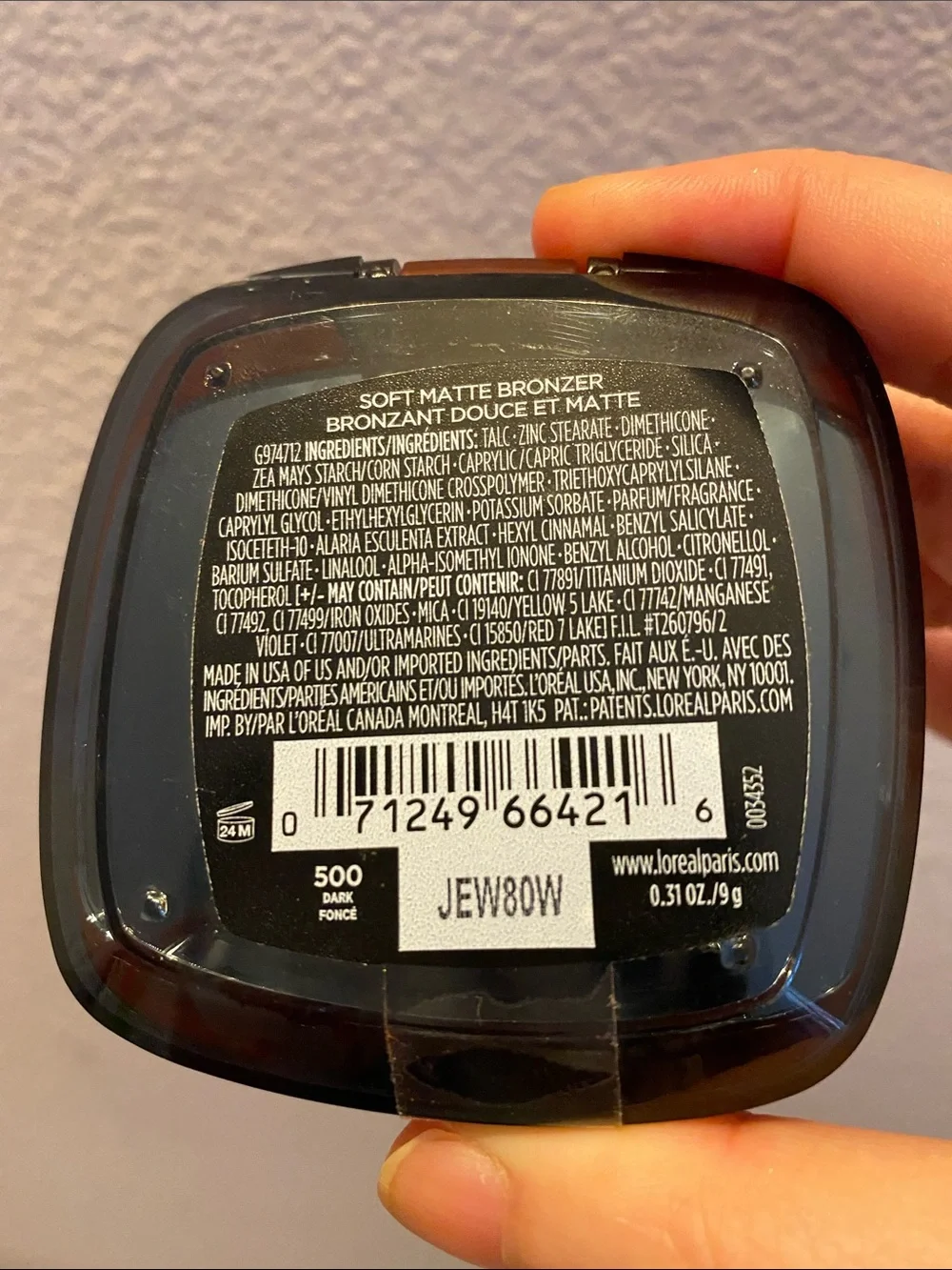 L'Oreal Infallible Fresh Wear Bronzer - 500 Dark (Brown)